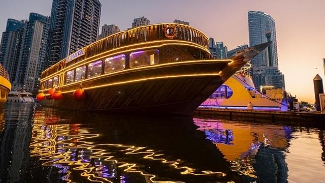 DAY 01 : ARRIVAL DUBAI + IN THE EVENIG DHOW CRUISE AT MARINA DUBAI (L,D)